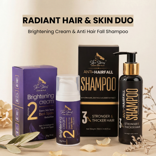Radiant Hair & Skin Care Duo | Brightening Cream & Anti Hair Fall Shampoo